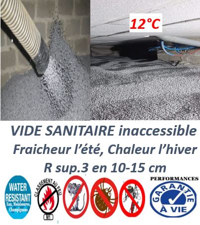 isolation vide sanitaire inaccessible